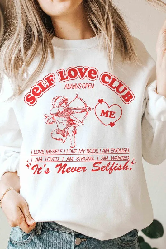SELF LOVE CLUB Graphic Sweatshirt