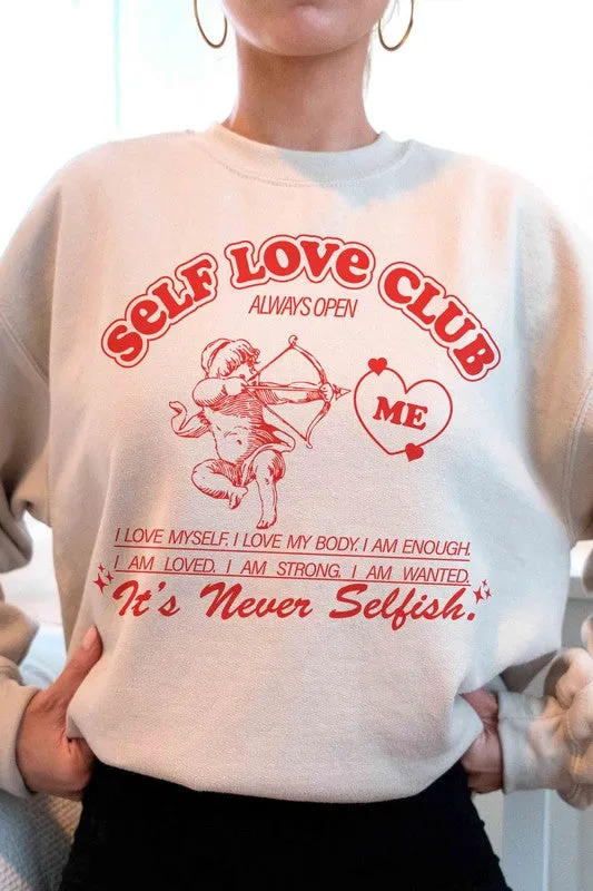 SELF LOVE CLUB Graphic Sweatshirt