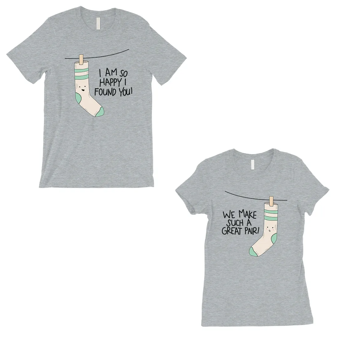 Socks Great Pair Matching Couple Gift Shirts Grey Valentine's Day