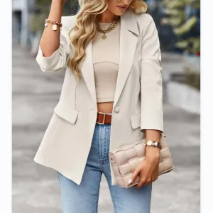 Solid Color Women Suits Office Formal Blazer Wholesale Coats