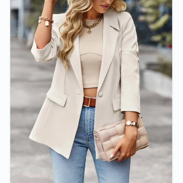 Solid Color Women Suits Office Formal Blazer Wholesale Coats