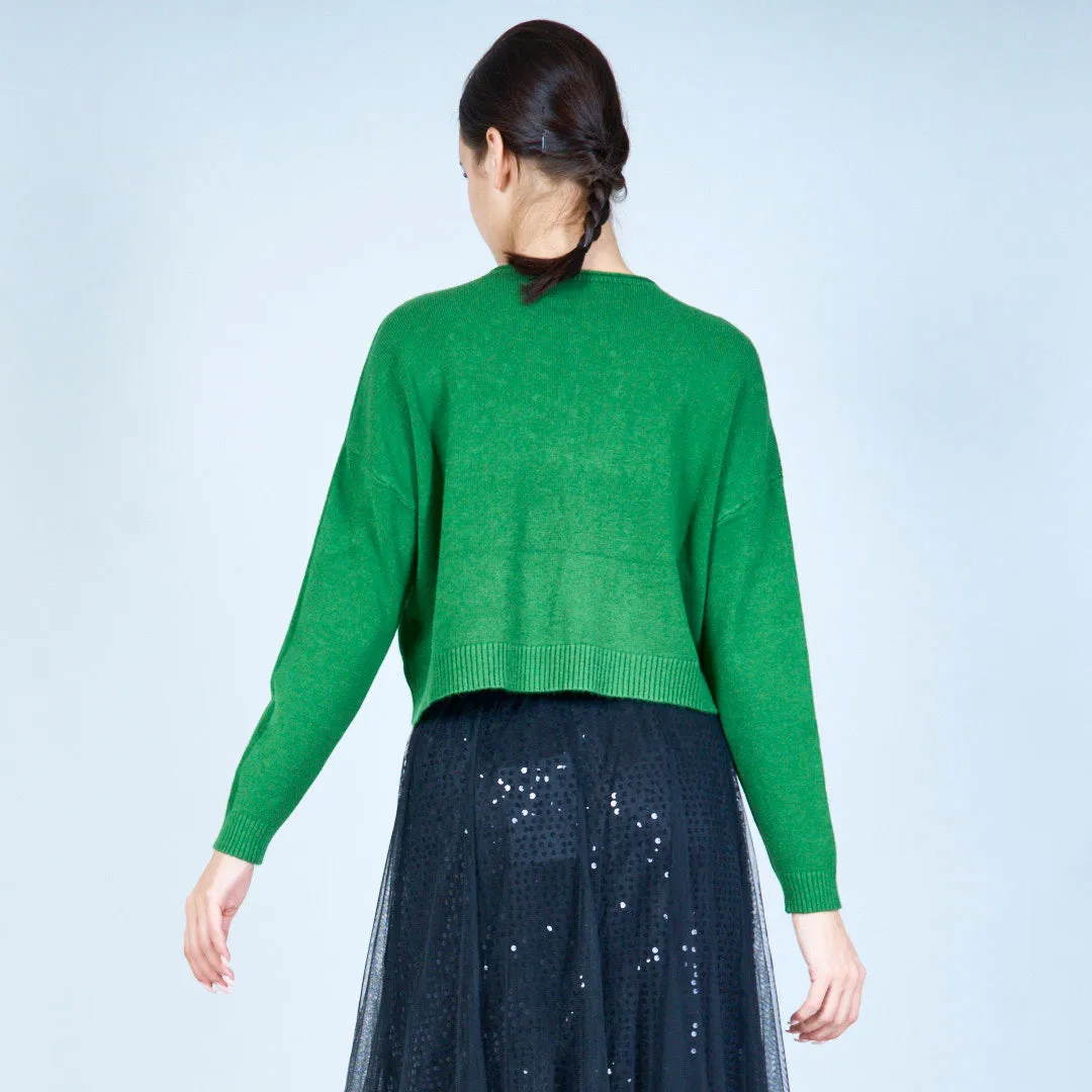 Studded detail cropped sweater wholesale