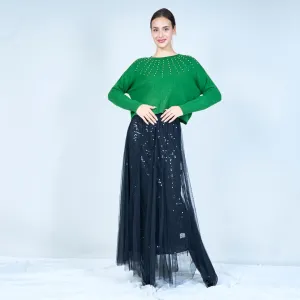 Studded detail cropped sweater wholesale