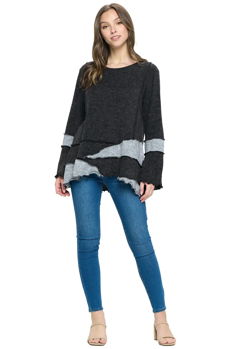 Sweater Patchwork Colorblock