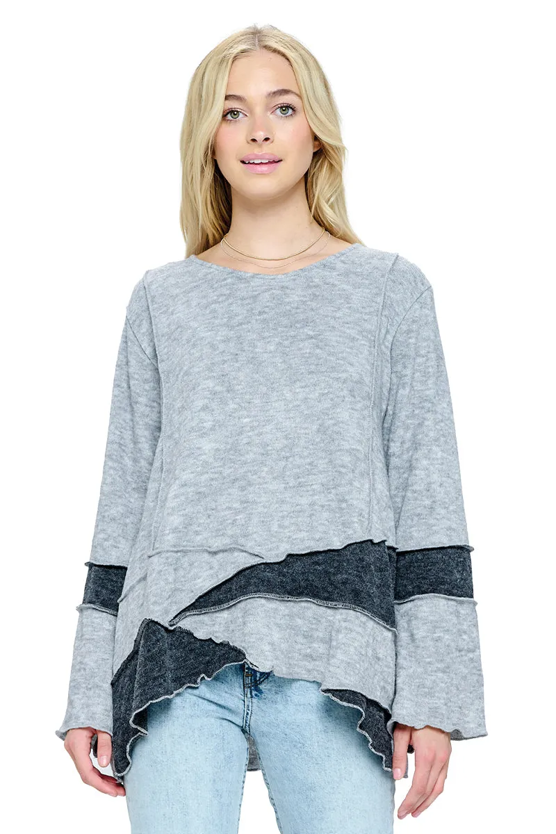 Sweater Patchwork Colorblock