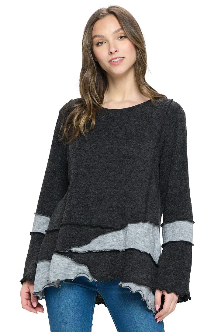 Sweater Patchwork Colorblock
