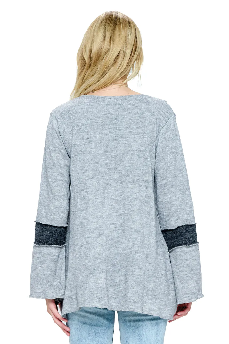 Sweater Patchwork Colorblock