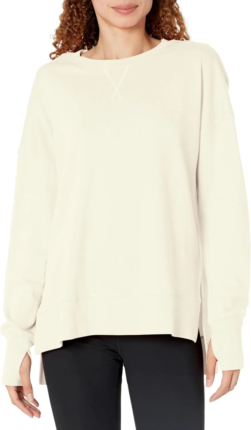 Sweaty Betty Women's After Class Longline Crewneck with Side Slit Sweatshirt
