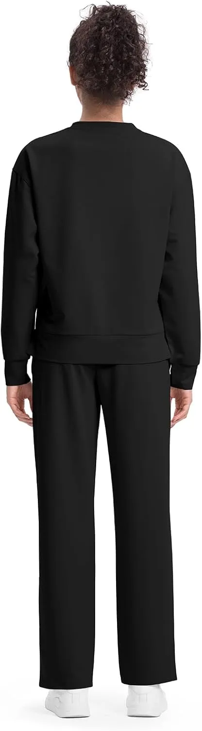 TBMPOY Womens Sweatsuit Casual Travel Outfits 2 Piece Sweat Track Suit Sweatpants Lounge Long Sleeve Airport Fall Set