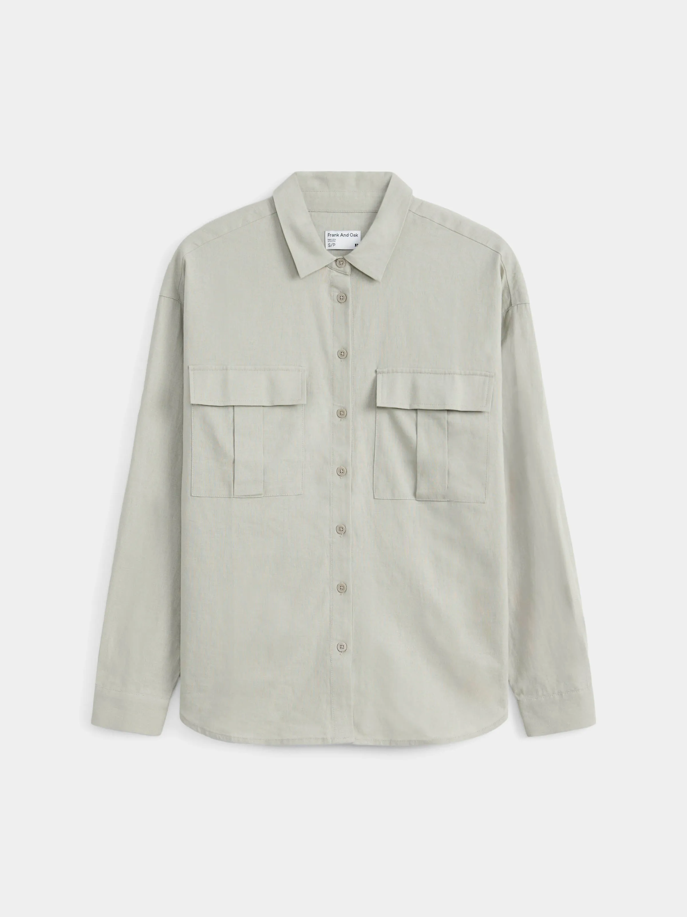 The Relaxed Linen Shirt in Light Greige