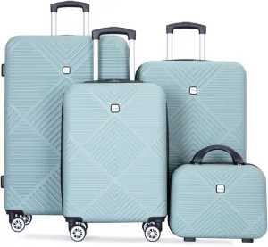 Travelhouse 4 Piece Luggage Sets Travel Suitcase, Large Capacity Lightweight Luggage Sets with TSA Lock & Spinner Wheels, Clearance Carry On Luggage Suitcase Set (OLIVE GREEN, 4 piece(14" 20'24"28"))