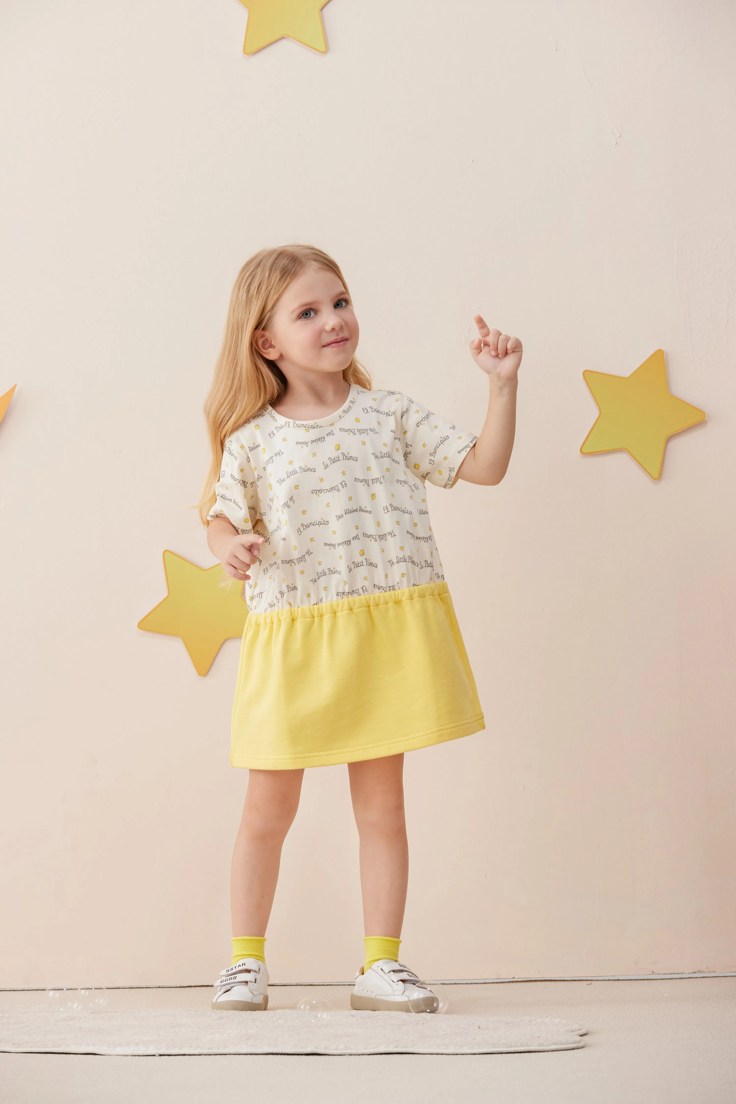 Vauva x Le Petit Prince - Girls Sweater & Dress (2 piece Set/Yellow)
