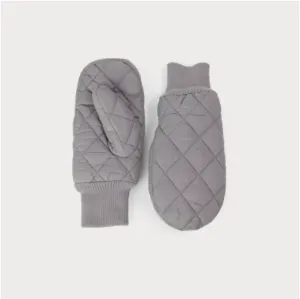 Warm Puffer Mittens | Grey