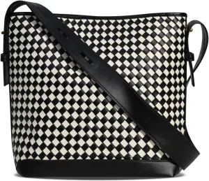 Woven Shoulder Bag For Women Vegan Leather Bucket Bag Large Capacity Tote Bag Trendy Hobo Handbag Purse