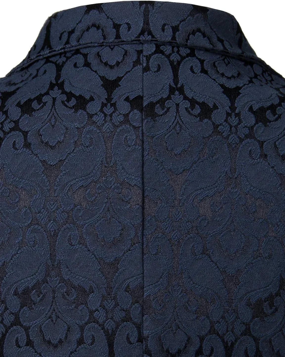 ZEROYAA Mens Gothic Steampunk Double Breasted Jacquard Brocade Vest Waistcoat Sleeveless Tailcoat